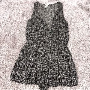 Black and Beige Romper